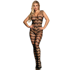 SUBBLIME – 951696 FISHNET CROTCHLESS BODYSTOCKING COM ALAS NOS OMBROS PRETO TAMANHO ÚNICO