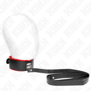 KINK – COLAR COM CINTO 116 CM COM ALÇA DE COURO VERMELHA AJUSTÁVEL 40-48 CM X 6 CM