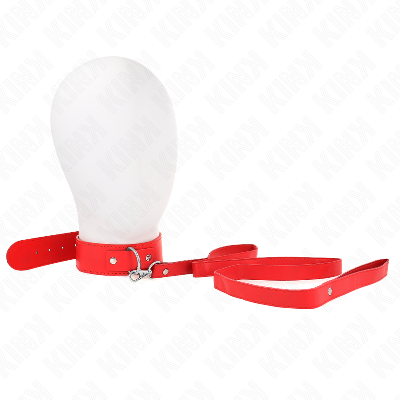 Ilhaerotica - KINK - COLAR COM CINTO 116 CM ALÇA ROJO AJUSTÁVEL 32-50 CM X 8 CM