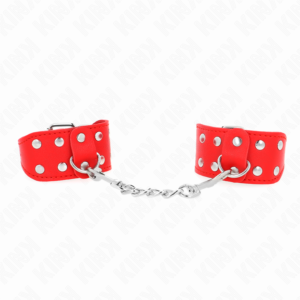 KINK – PULSEIRAS COM LINHA DUPLA DE PREGOS AJUSTÁVEIS VERMELHO
