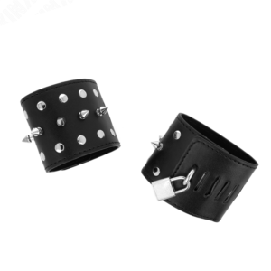 KINK – RETENÇÕES DE PULSO PUNK COM PONTOS 25 X 6 CM