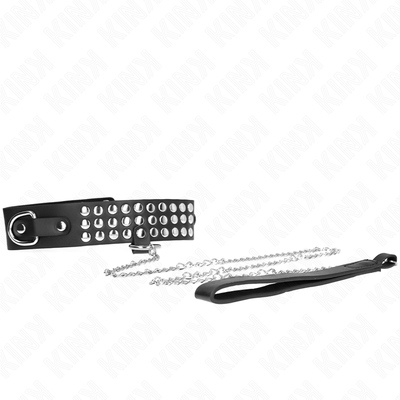 Ilhaerotica - KINK - COLAR COM ALÇA 65 CM COM BRILHANTE AJUSTÁVEL 37-42 CM X 5