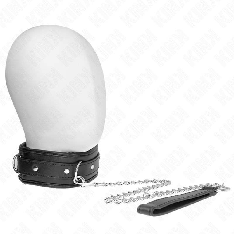 Ilhaerotica - KINK - COLAR COM ESPONJA ALÇA DE IMITAÇÃO DE COURO MODELO 3 AJUSTÁVEL 37-54 CM X 3 CM