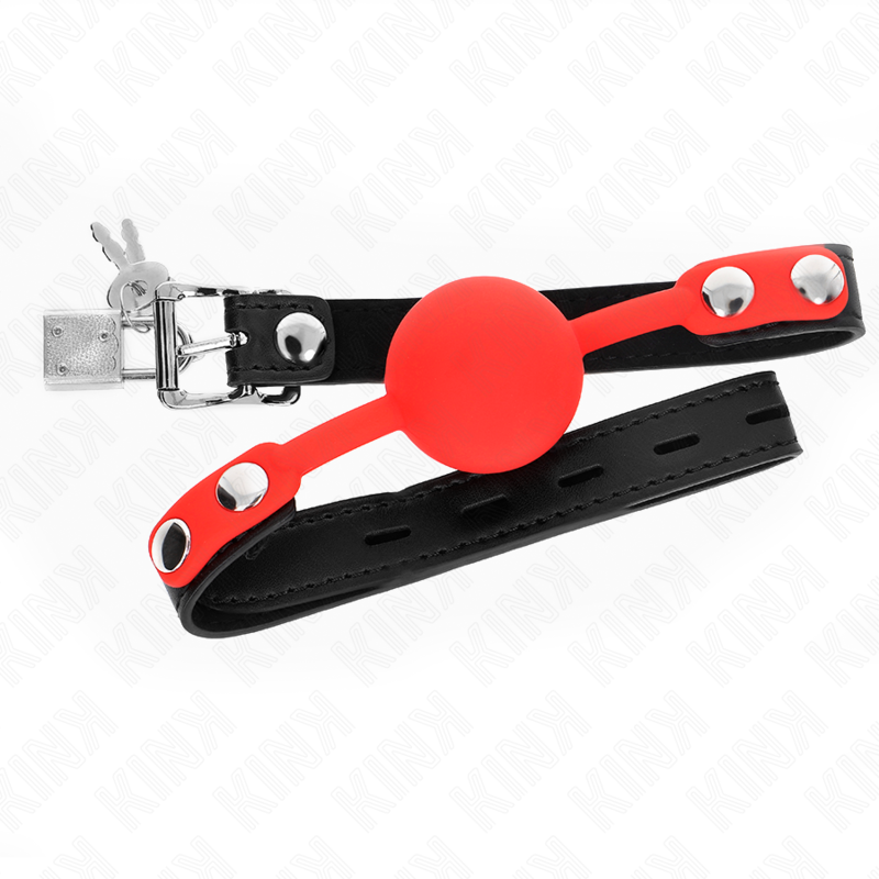 Ilhaerotica - KINK - BOLA SILICONE MORDAÇA 4 CM COM FECHADURA 60 x 2 CM