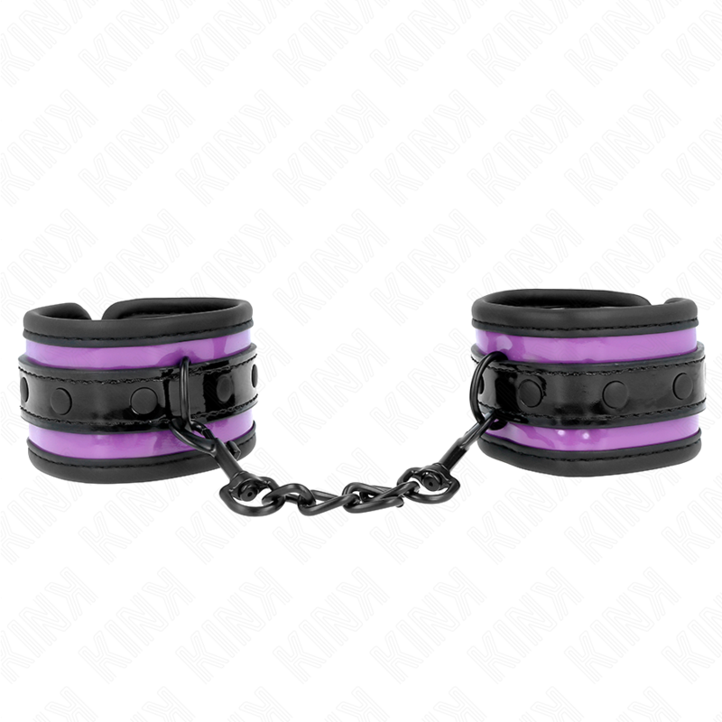 Ilhaerotica - KINK - PUNHOS DE NEOPRENE ROXO CLARO AJUSTÁVEIS 21-28 CM X 5 CM