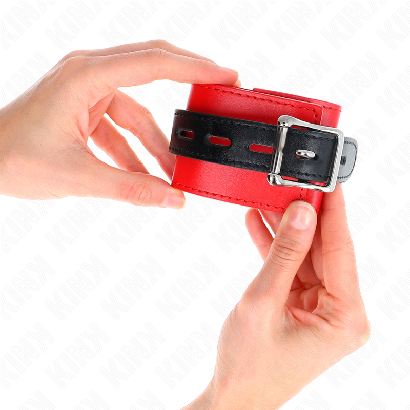 KINK - PULSO VERMELHO COM CINTO PRETO AJUSTÁVEL 17-28 CM X 6 CM - Image 3