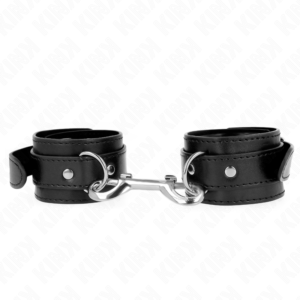 KINK – RETENÇÕES DE PULSO – LINHA DE REBITES ÚNICOS PRETO AJUSTÁVEL 17-28 CM X 5 CM
