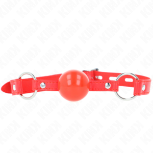 KINK – MORDAÇA BOLA TPE 4 CM COM FECHADURA ROJO 60 x 2 CM