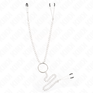 KINK – PINÇAS TRIPLAS PARA BICOS E CLITÓRIS COM CORRENTE MODELO 1