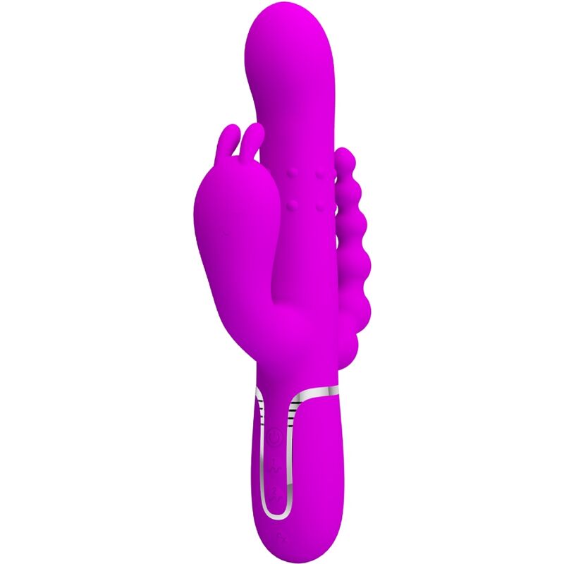 Ilhaerotica - PRETTY LOVE - CAMMY VIBRADOR TRIPLO MULTIFUNCIONAL 4 EM 1 ROSA