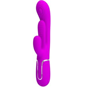 PRETTY LOVE – SHANIA TRIPLE RABBIT VIBRADOR MULTIFUNCIONAL ROSA