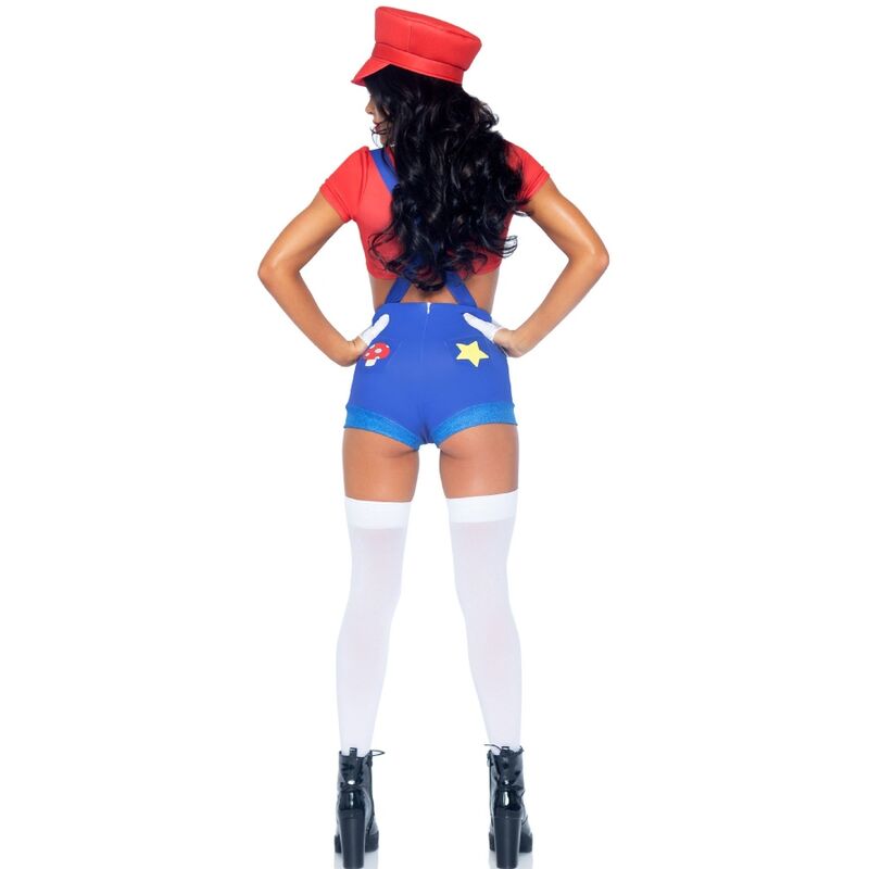 LEG AVENUE - FANTASIA SEXY MARIO BROS VERMELHO/AZUL M - Image 3