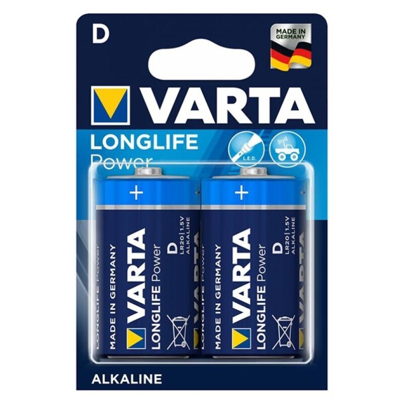 Ilhaerotica - VARTA - LONGLIFE POTÊNCIA ALCALINA BATERIA D LR20 2 UNIDADE