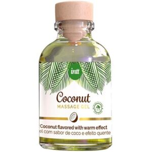 INTT – GEL DE MASSAGEM VEGANO COM SABOR DE COCO E EFEITO AQUECEDOR