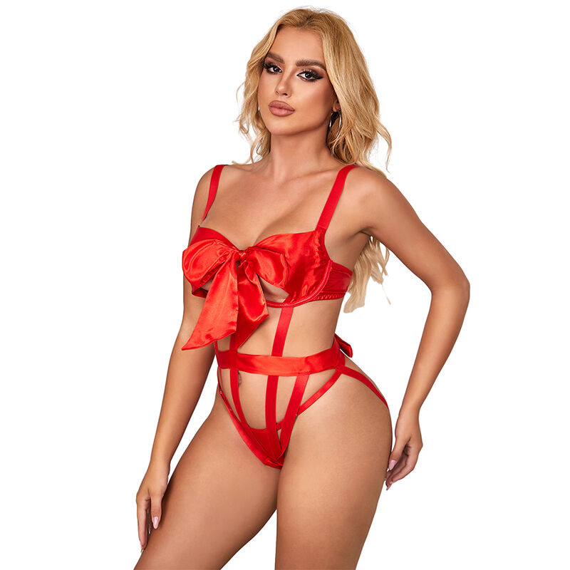 SUBBLIME - 954468 BODY SEXY ABERTO COM LAÇO VERMELHO S/M - Image 3