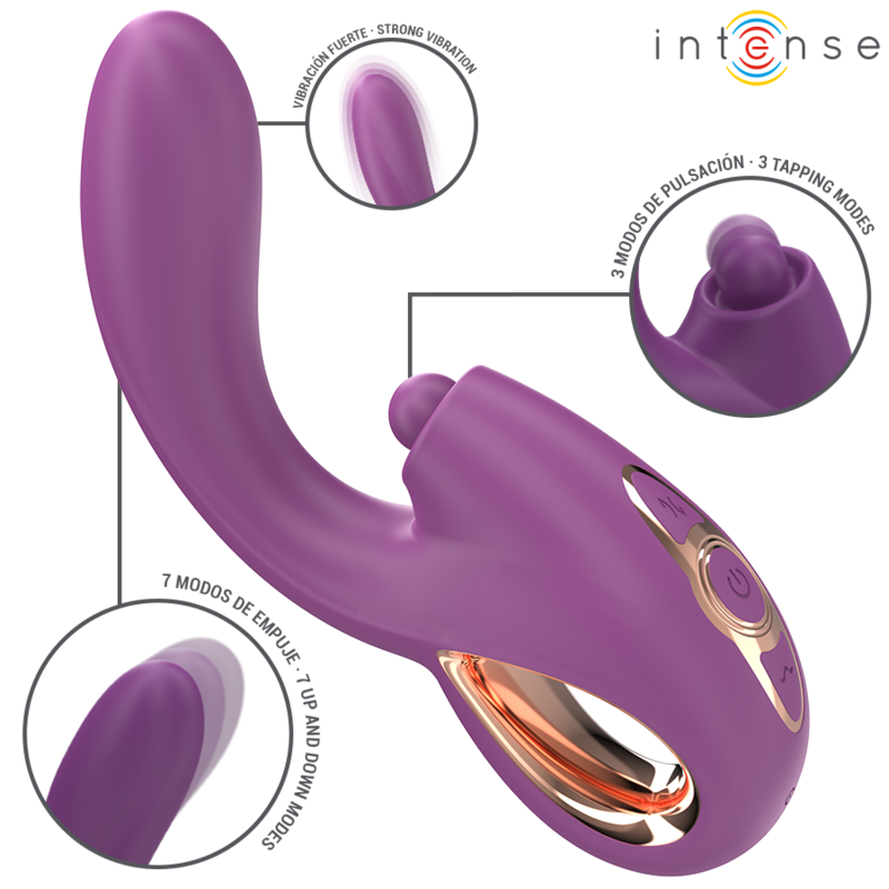 INTENSE - LALI MULTIFUNCIONAL VIBRADOR G-SPOT TAPPING & THRUST & VIBRATION ROXO - Image 2