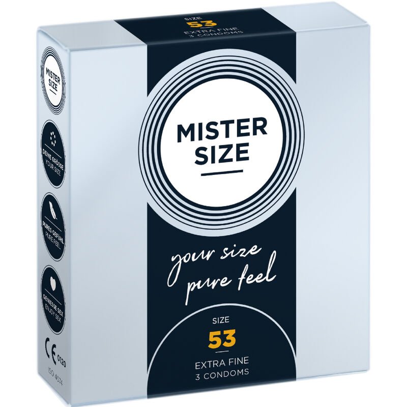 Ilhaerotica - MISTER SIZE - PRESERVATIVO TAMANHO M 53 MM (3 UNIDADES)