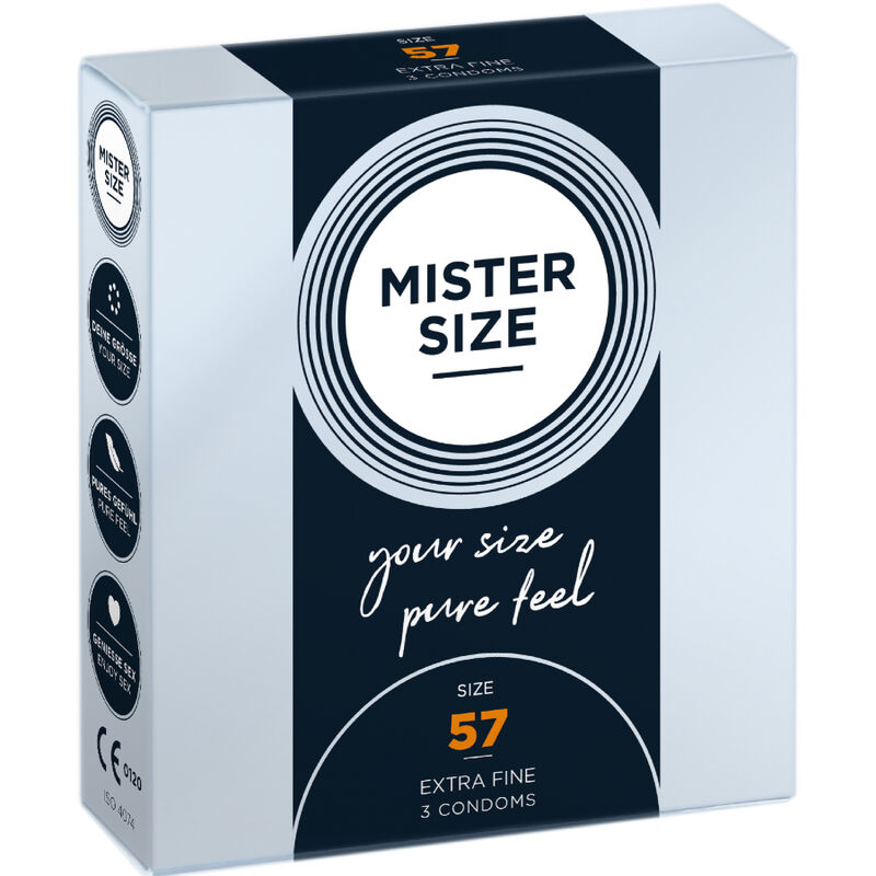 Ilhaerotica - MISTER SIZE - PRESERVATIVO TAMANHO L 57 MM (3 UNIDADES)