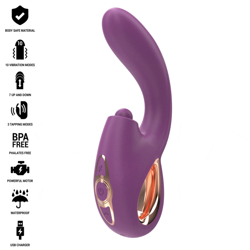 Ilhaerotica - INTENSE - LALI MULTIFUNCIONAL VIBRADOR G-SPOT TAPPING & THRUST & VIBRATION ROXO