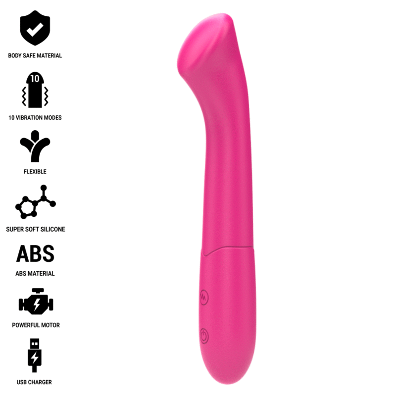Ilhaerotica - INTENSE - PATY VIBRADOR 19 CM FLEXÍVEL 10 VIBRAÇÕES MODELO 2 ROSA