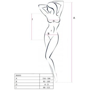 PASSION – WOMAN BS035 BODYSTOCK BRANCO TAMANHO ÚNICO