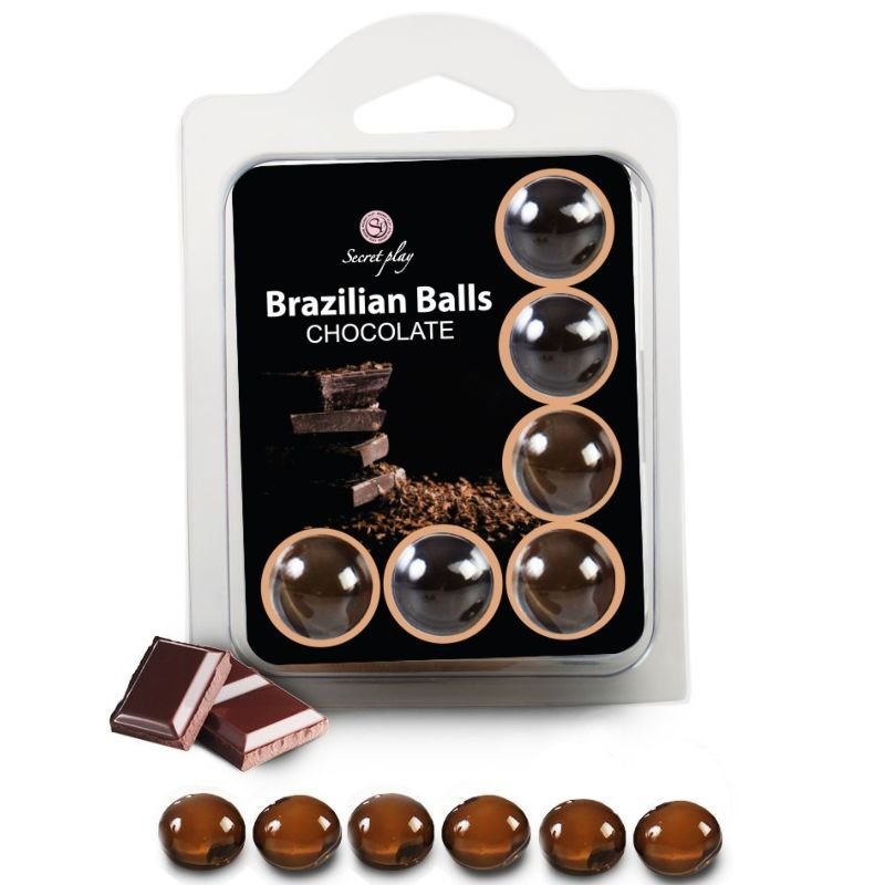 Ilhaerotica - SECRETPLAY - CONJUNTO 6 BOLAS BRASILEIRAS DE CHOCOLATE