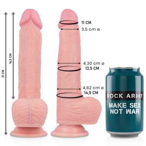 ROCKARMY – DILDO SILICONE LÍQUIDO PREMIUM SPITFIRE 21 CM -O- 4.62 CM