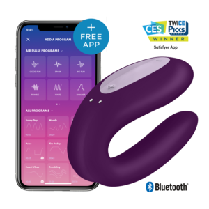 SATISFYER – DOUBLE JOY CON APP ROXO