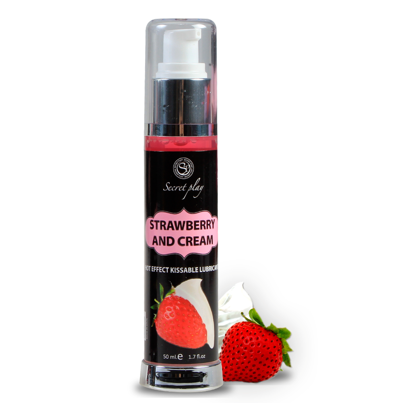 Ilhaerotica - SECRETPLAY - LUBRIFICANTE  2-1 EFEITO TÉRMICO MORANGO E CREME 50 ML