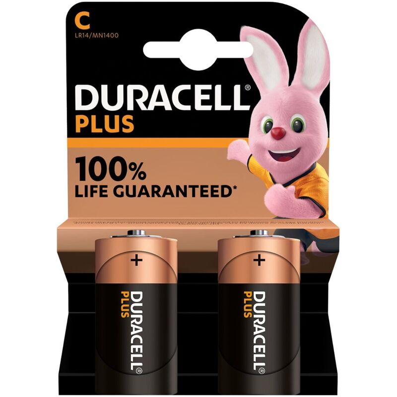 Ilhaerotica - DURACELL - BATERIA PLUS POWER ALCALINA C LR14 2 UNIDADES
