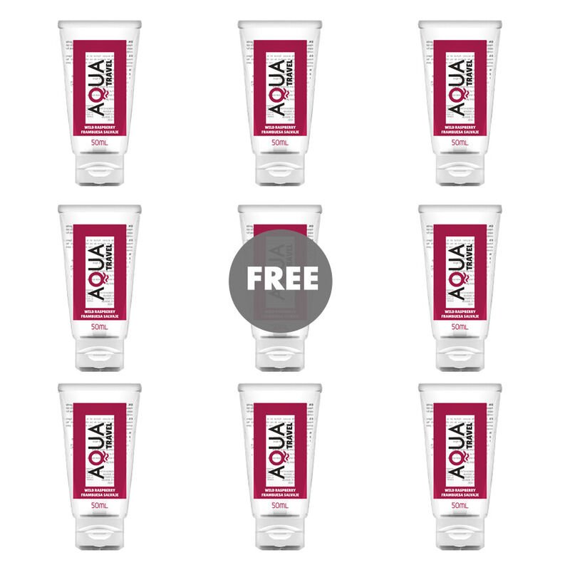 Ilhaerotica - AQUA TRAVEL - LUBRIFICANTE À BASE DE ÁGUA AQUA TRAVEL WILD SABBERRY SABOR - 50 ML 8+1 GRÁTIS