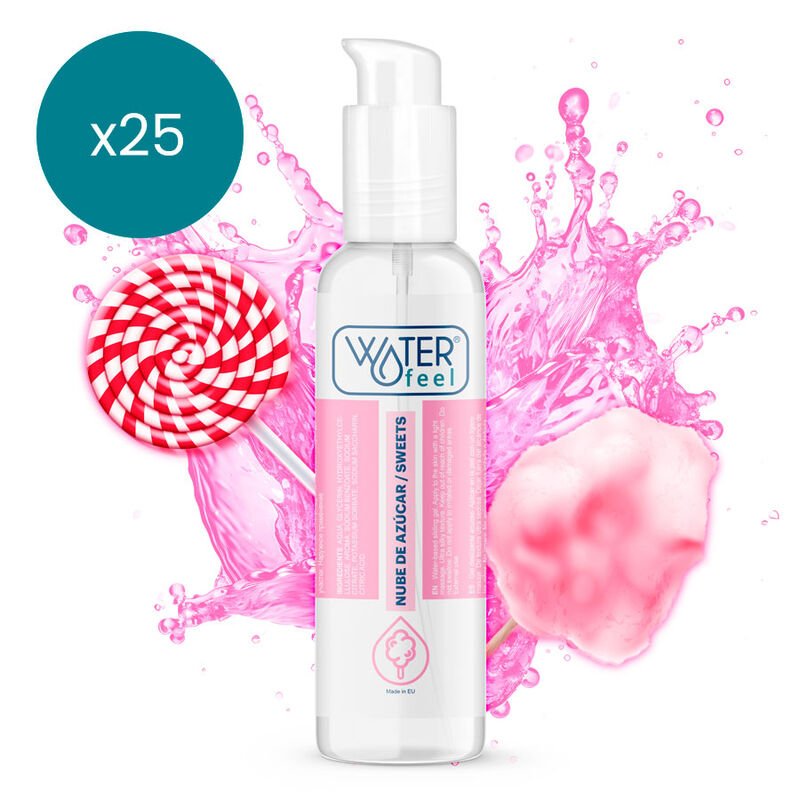 Ilhaerotica - WATERFEEL - LUBRIFICANTE NUVEM DE AÇÚCAR 175 ML PACK 25 UNIDADES