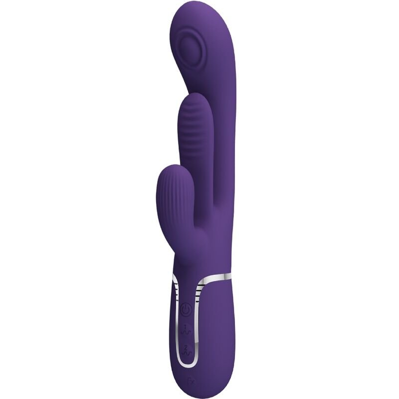 Ilhaerotica - PRETTY LOVE - SHANIA TRIPLE RABBIT VIBRADOR MULTIFUNCIONAL ROXO