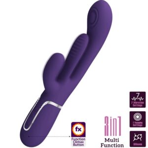 PRETTY LOVE – SHANIA TRIPLE RABBIT VIBRADOR MULTIFUNCIONAL ROXO