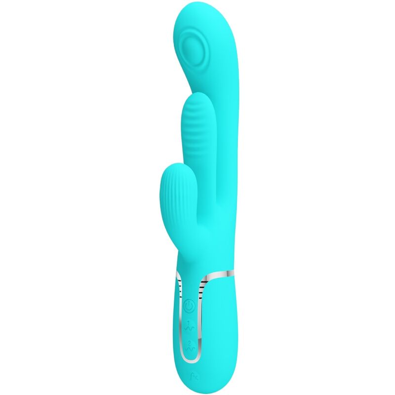 Ilhaerotica - PRETTY LOVE - SHANIA TRIPLE RABBIT MULTIFUNCIONAL VIBRADOR 3 EM 1 AZUL