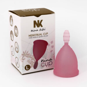 NINA KIKÍ – COPO MENSTRUAL ROSA TAMANHO L 6 + 1 GRTIS