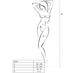 PASSION – MULHER BS016 BODYSTOCK BRANCO TAMANHO ÚNICO
