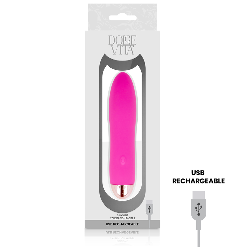 DOLCE VITA - VIBRADOR RECARREGÁVEL QUATRO PINK 7 VELOCIDADES - Image 3