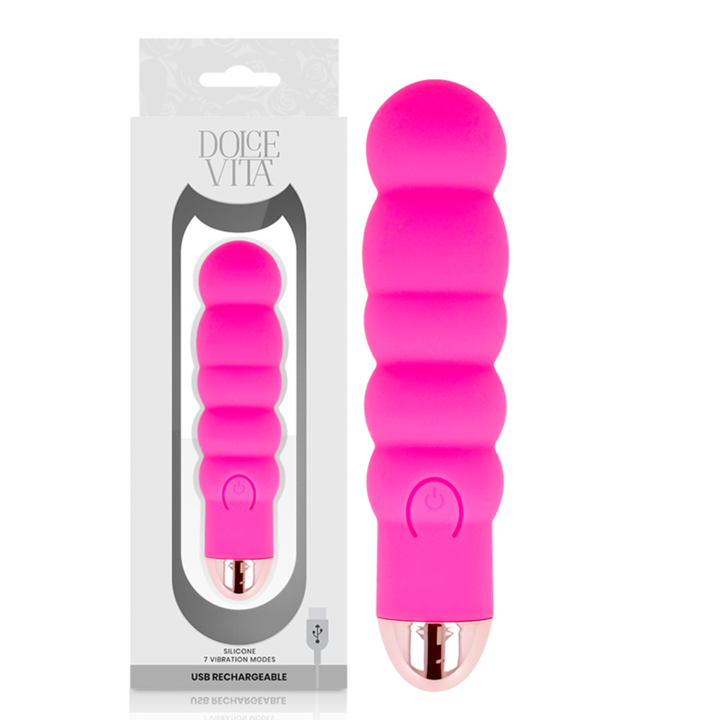 Ilhaerotica - DOLCE VITA - VIBRADOR RECARREGÁVEL SEIS PINK 7 VELOCIDADES