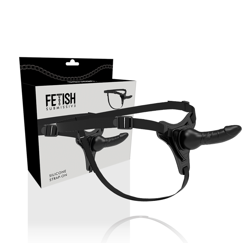 FETISH SUBMISSIVE HARNESS - SILICONE PRETO REALISTA 16 CM - Image 2