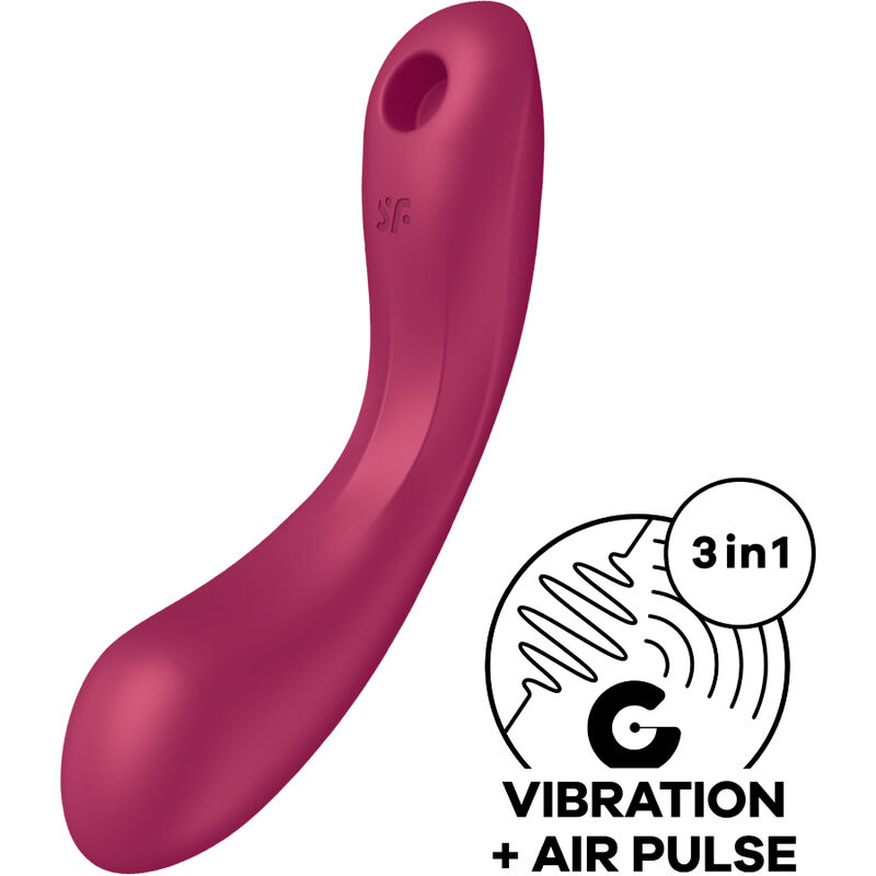 Ilhaerotica - SATISFYER - CURVE TRINITY 1 AIR PULSE VIBRATION VERMELHO