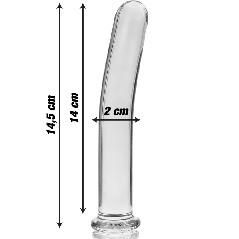 NEBULA SERIES BY IBIZA - MODELO 8 DILDO VIDRO BOROSILICADO TRANSPARENTE 14.5 CM -O- 2 CM - Image 3