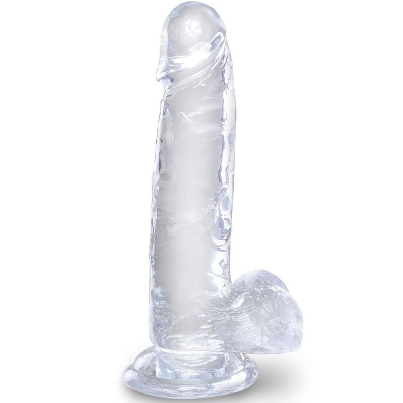 Ilhaerotica - KING COCK - CLEAR PÊNIS REALÍSTICO COM BOLAS 15.2 CM TRANSPARENTE
