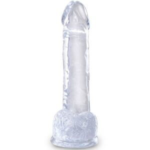 KING COCK – CLEAR PÊNIS REALÍSTICO COM BOLAS 15.2 CM TRANSPARENTE