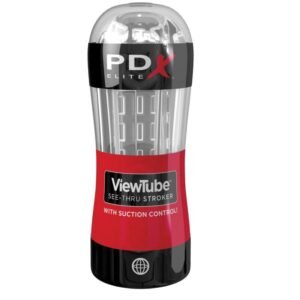 PDX ELITE – STROKER MASTURBADOR VIEWTUBE CONTROLE ONDAS ESTIMULANTES TRANSPARENTES