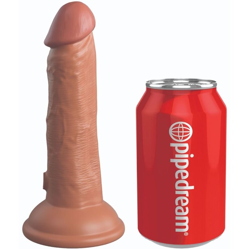 Ilhaerotica - KING COCK - ELITE DILDO DE SILICONE REALÍSTICO 15.2 CM CARAMELO
