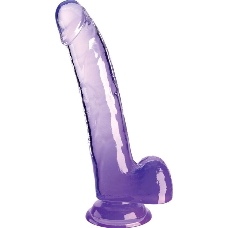 Ilhaerotica - KING COCK - CLEAR DILDO COM TESTÍCULOS 20.3 CM ROXO
