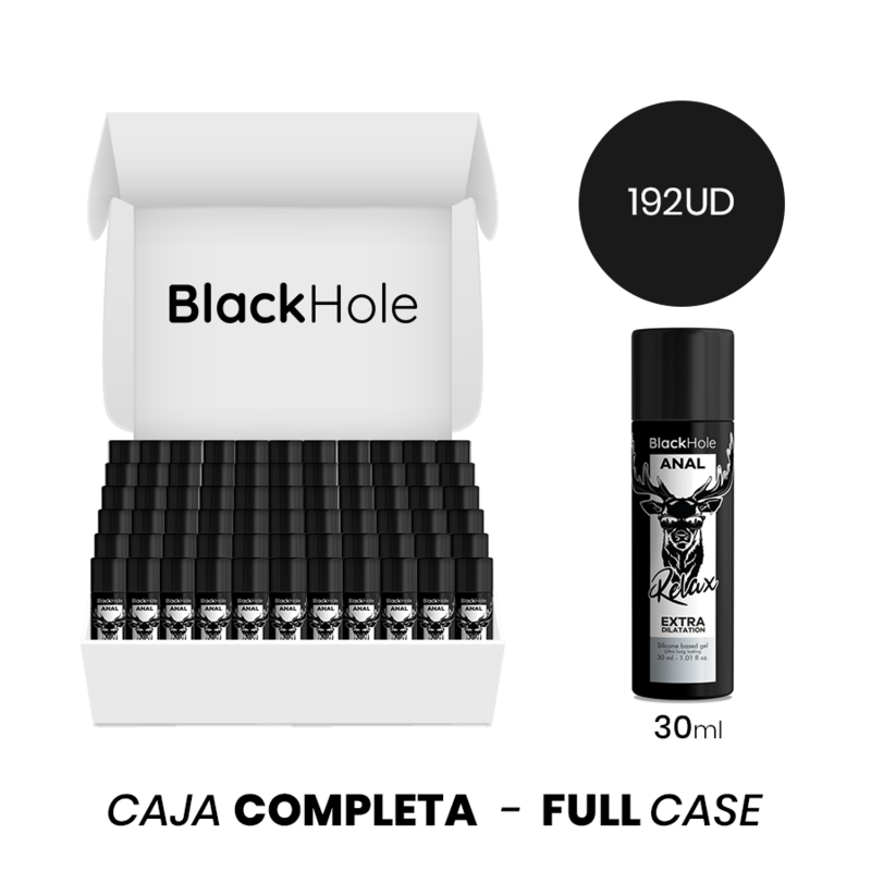 Ilhaerotica - MOQ 192 - DILATAÇÃO ANAL À BASE DE SILICONE BLACK HOLEGEL 30 ML