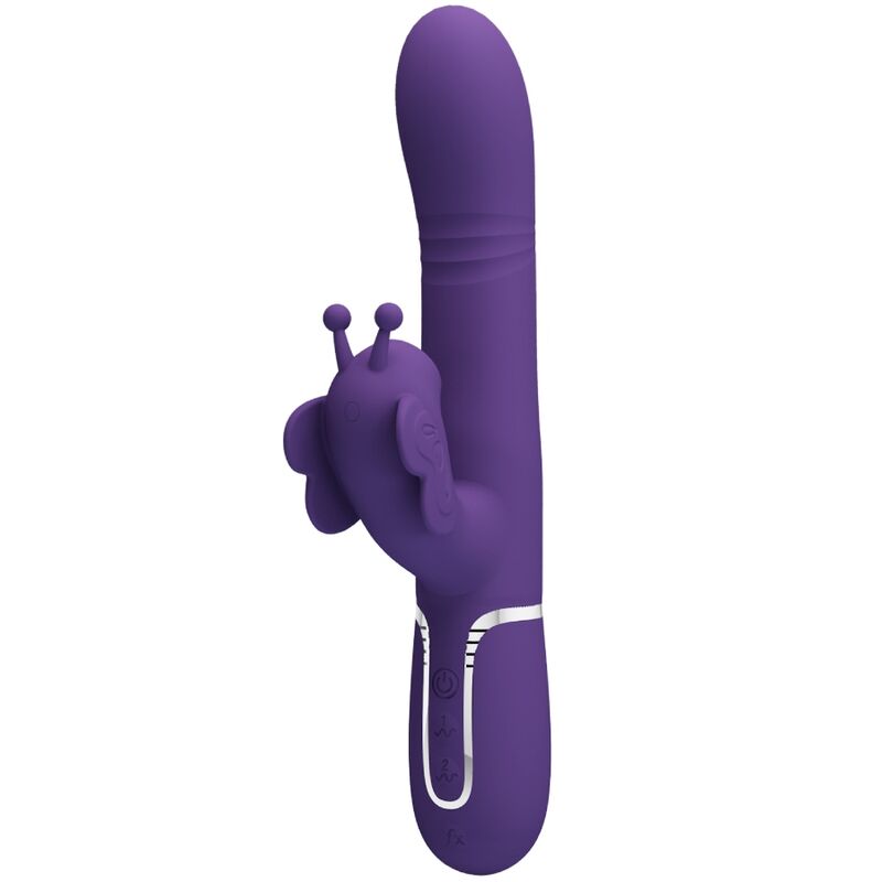 Ilhaerotica - PRETTY LOVE - VIBRADOR COELHO MULTIFUNÇÕES 4 EM 1 BORBOLETA ROXO