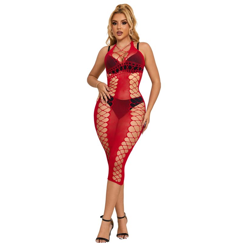 Ilhaerotica - SUBBLIME - 952327 VESTIDO LONGO RED FISHNET TAMANHO ÚNICO